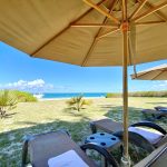 sun beds trou aux biches private beach